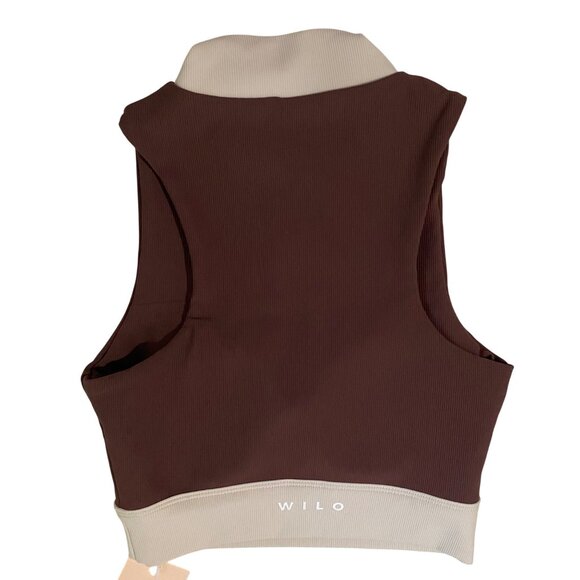 Wilo the Label Zip High Neck Bra Tank Top S Athleisure Loungewear Intimates - Picture 3 of 7